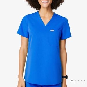 Figs royal blue Catarina scrub top - size SMALL
